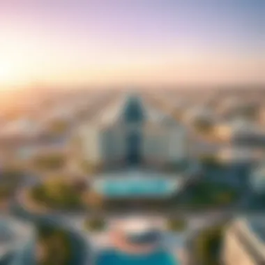 Aerial view showcasing the architectural beauty of Address Fountain Views