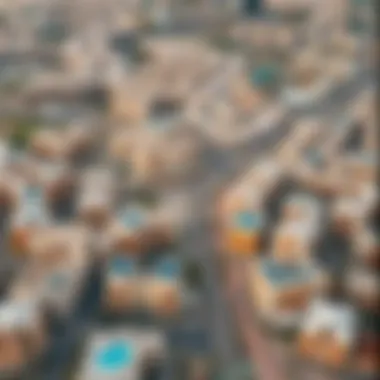 Aerial Perspective of Al Falah Aerial view of Al Falah showcasing its residential and commercial developments