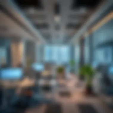 Innovative Workspace Inside Al Ghanem Business Center Interior office space within Al Ghanem Business Center designed for productivity