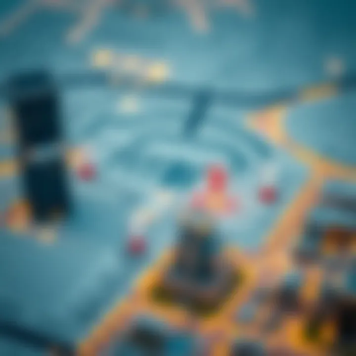 A map highlighting the strategic location of Al Ghanem Business Center in Dubai