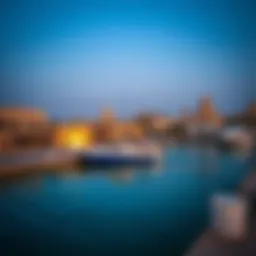 A breathtaking view of Al Seef's waterfront showcasing the blend of traditional and modern architecture.