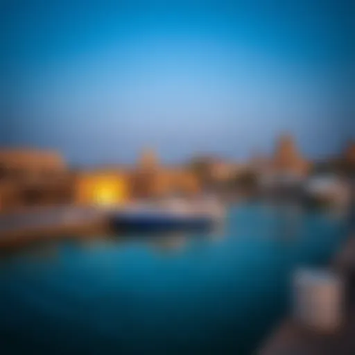 A breathtaking view of Al Seef's waterfront showcasing the blend of traditional and modern architecture.