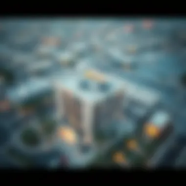 Aerial view of Aldar Square Parking showcasing its modern architecture