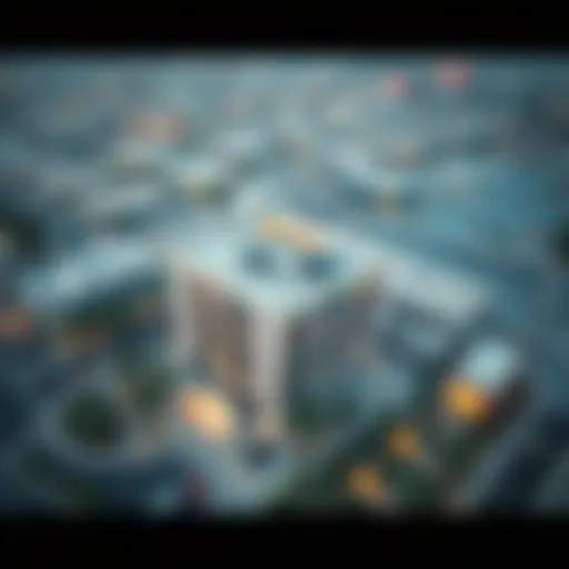 Aerial view of Aldar Square Parking showcasing its modern architecture