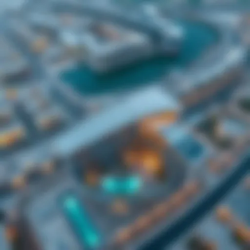 Stunning aerial view of Azur Dubai showcasing modern architecture