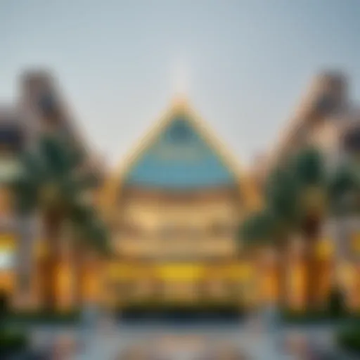 Exterior view of Bani Yas Mall showcasing its unique architectural design