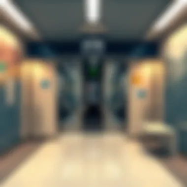Interior view of Bani Yas Metro Station showcasing accessibility features