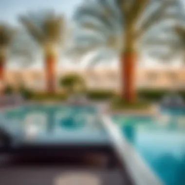 Unwind at Our Serene Poolside Oasis Relaxing poolside area at Barcelo Hotel Dubai