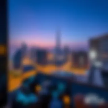 Breathtaking Dubai Skyline Views Stunning view of Dubai skyline from Barcelo Hotel