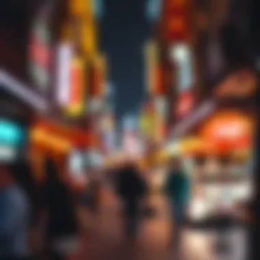 Nightlife at الشارِع البوليفارد The bustling nightlife of الشارِع البوليفارد with illuminated venues and lively ambiance