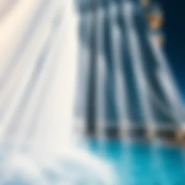 Close-up of Burj Khalifa Fountain water jets