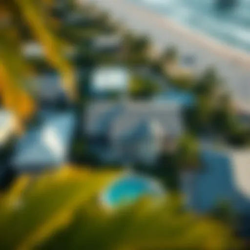 Aerial view of Palm Beach showcasing luxurious properties