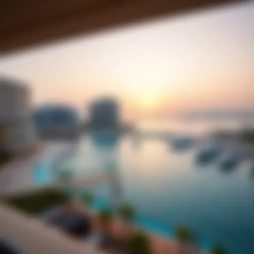 A panoramic view of Creek Beach showcasing the stunning waterfront and leisure facilities