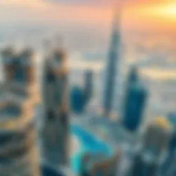 Aerial view of Dubai's skyline showcasing modern architecture