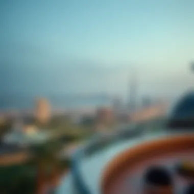 Breathtaking View of Dubai Skyline from Damac Cour Jardin Panoramic view of Dubai skyline from Damac Cour Jardin