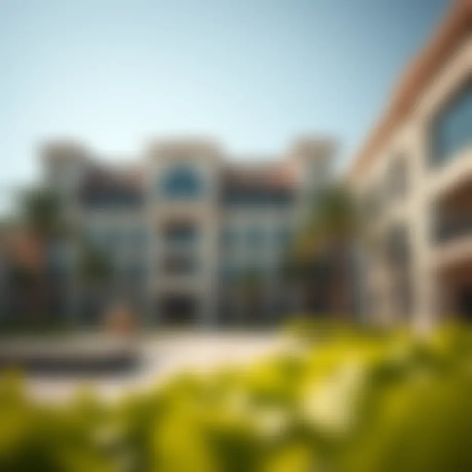 Stunning exterior view of Damac Cour Jardin showcasing its architectural beauty