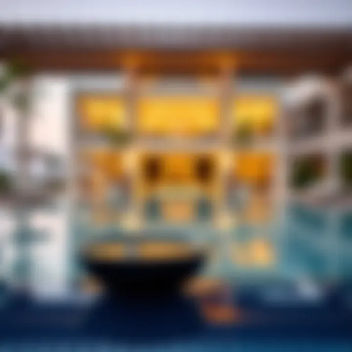 Luxurious amenities at Damac Lagoons Marbella, highlighting the lavish pool and recreational areas.