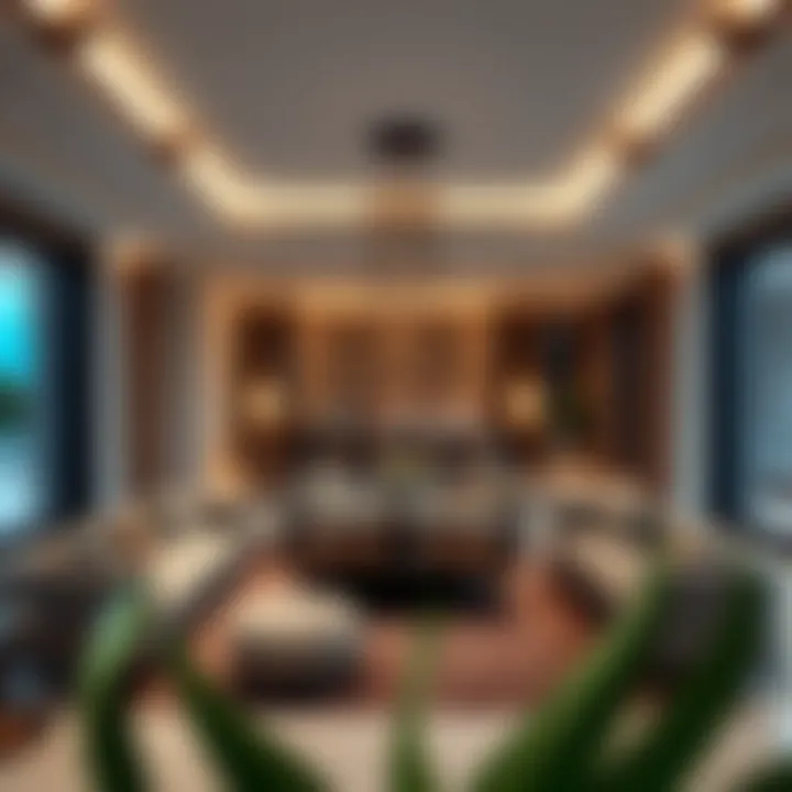 An elegant interior of a villa in Damac Lagoons Marbella, showcasing modern design and luxurious furnishings.