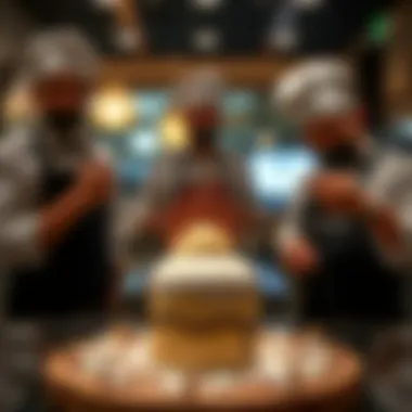 Artistry in Dessert Presentation A stunning dessert presentation highlighting the artistry of the culinary team