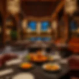 Elegant dining setting at Dubai Hills Mall showcasing international cuisine