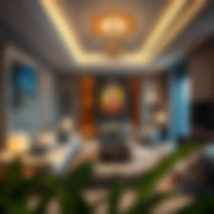 Interior view of a high-end apartment designed for diplomats