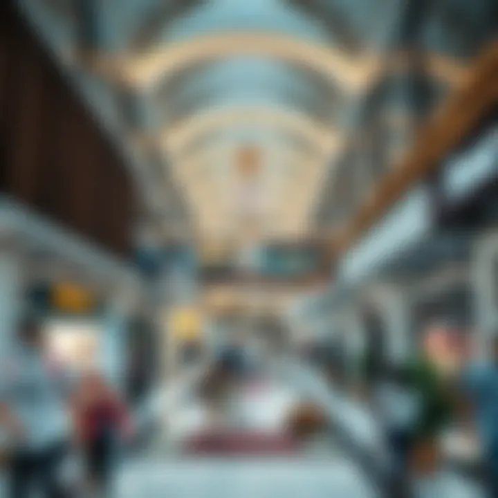 Vibrant shopping area inside Ansar Mall