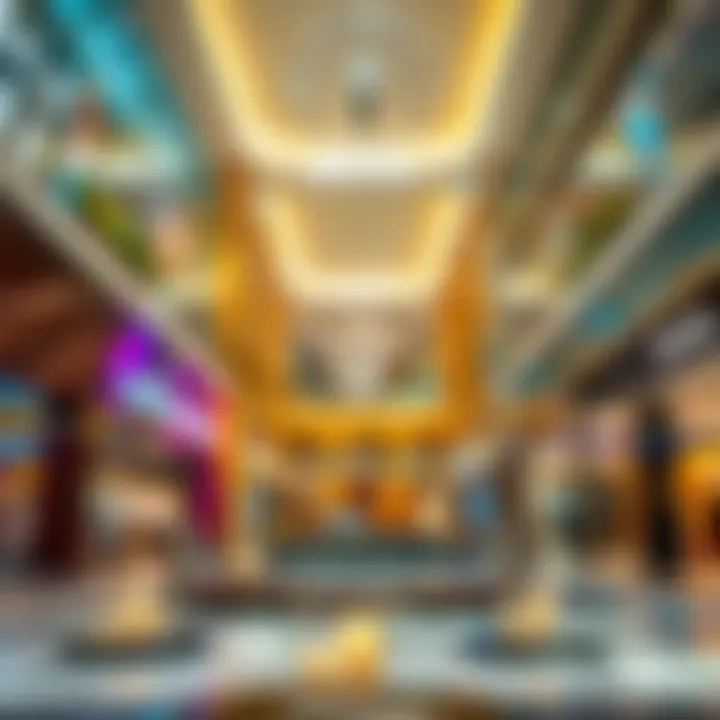 Vibrant interior of Asteco Yas Mall highlighting shopping and dining experiences