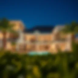 Luxurious beachfront villa with modern architecture