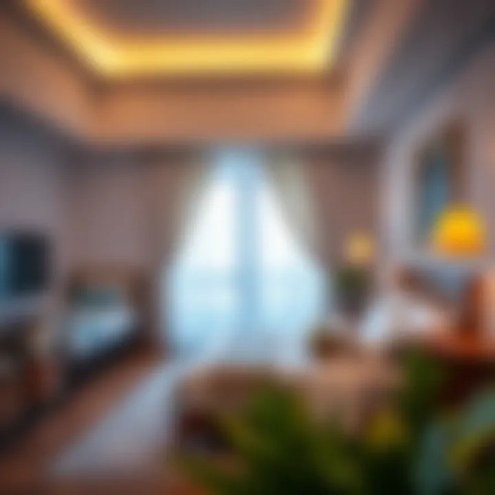 Common area of a bed space rental in Dubai