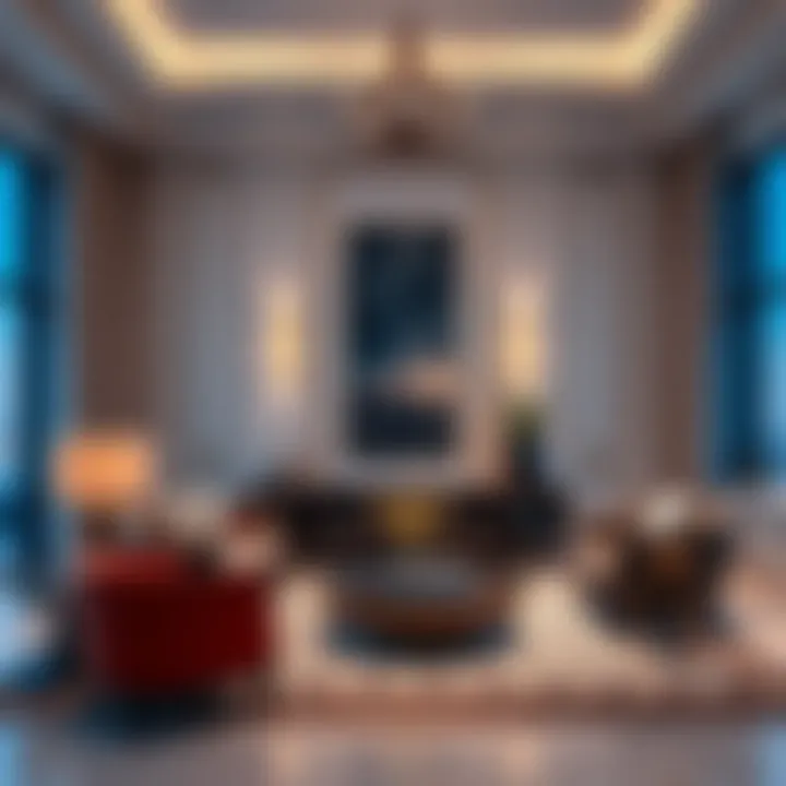 Luxurious living room interior design in بن غاطي هايتس