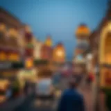 A panoramic view of الشارِع البوليفارد showcasing its vibrant atmosphere and luxurious architecture