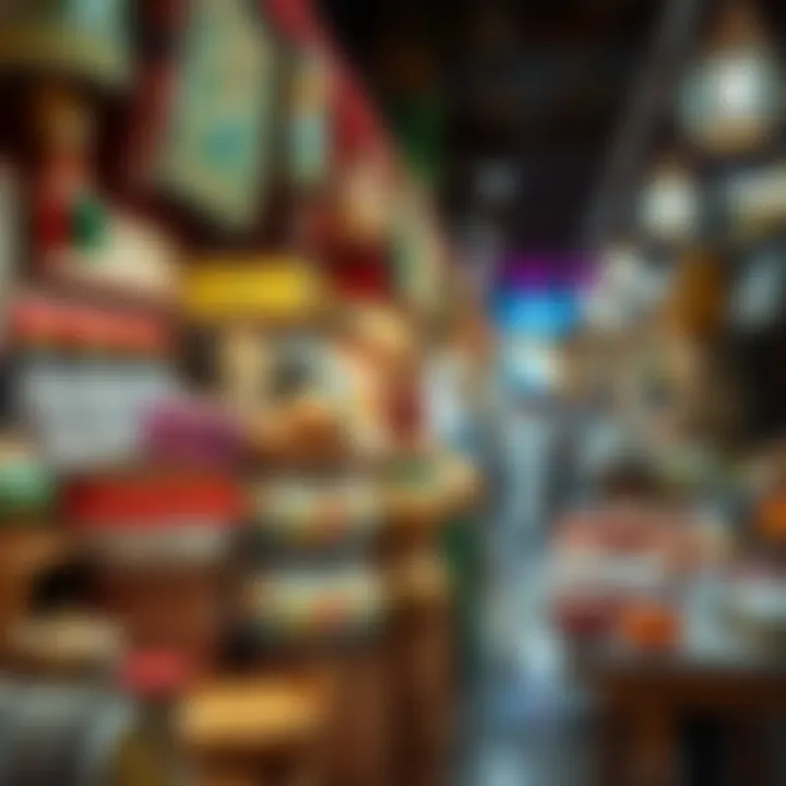 Vibrant display of traditional goods available at Central Market