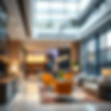 Modern Interior and Community Engagement Interior space of مركز امر ابن بطوطة illustrating its modern design and community spaces