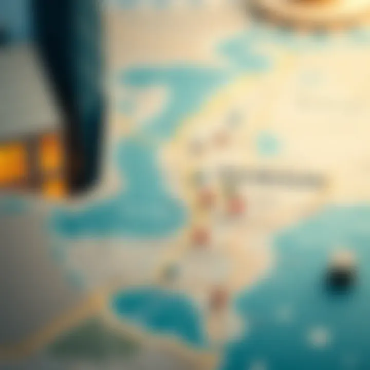 Map of Dubai illustrating key property locations and investment hotspots
