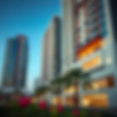 Contemporary Living in Deira Muteena Modern residential buildings highlighting the real estate dynamics in Deira Muteena.