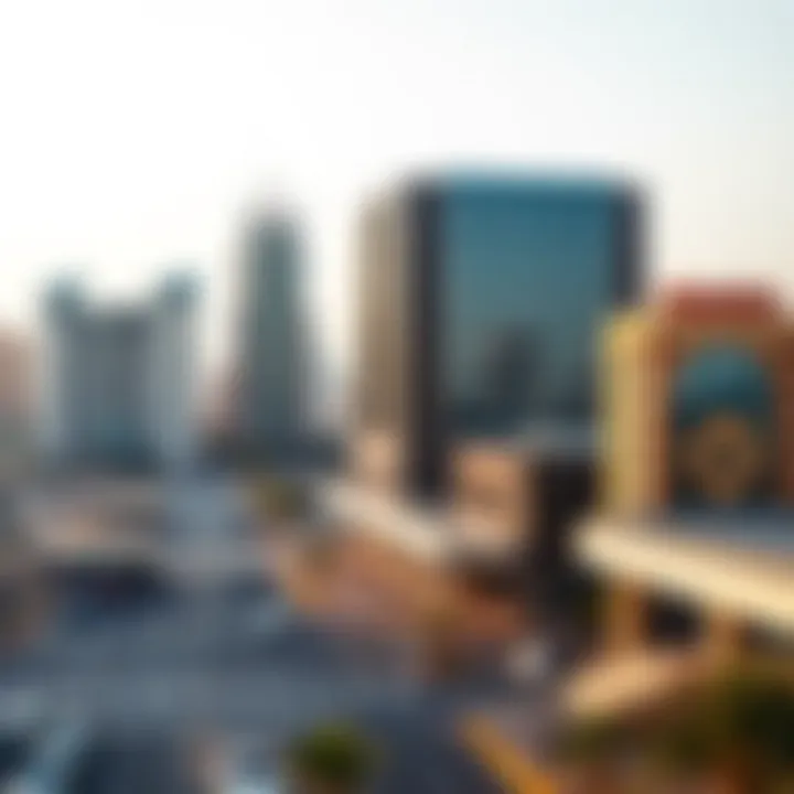 A scenic view depicting the urban landscape of Deira Muteena.