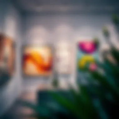 An artistic display at a contemporary art gallery