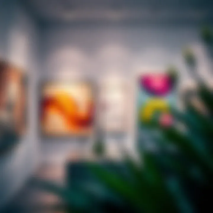 An artistic display at a contemporary art gallery