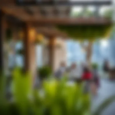 Outdoor dining experience at a chic restaurant patio