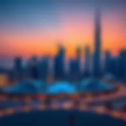 A panoramic view of Dubai International Financial Centre skyline