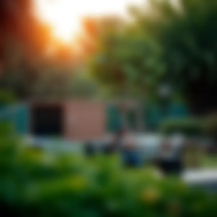 A lush park with recreational activities