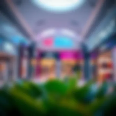 Vibrant Interior of a Dubai Outlet Mall Interior of an outlet mall highlighting diverse retail brands and shopper engagement