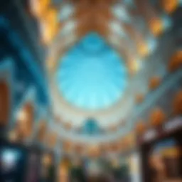 Interior view of Ibn Battuta Mall showcasing unique architecture