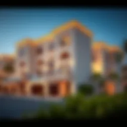 Elegant architectural design of Elan Townhouses