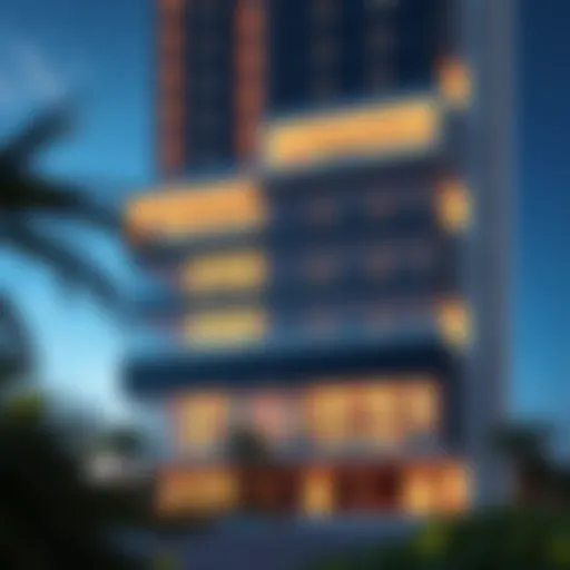 Exterior view of Hessa Building showcasing modern architecture