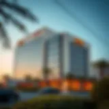 Exterior view of Ibis Hotel International City showcasing modern architecture