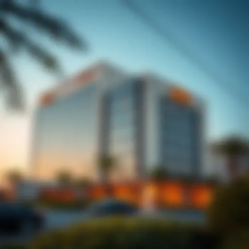Exterior view of Ibis Hotel International City showcasing modern architecture