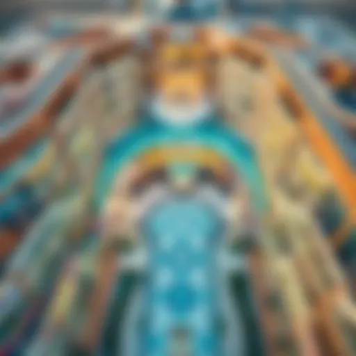 Aerial view showcasing the grandeur of the mall