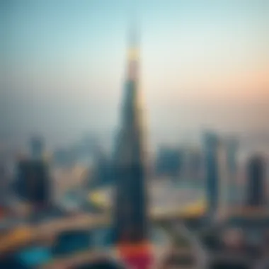 Mahimat Tower in the Heart of Dubai's Skyline Panoramic view of Dubai's skyline featuring Mahimat Tower