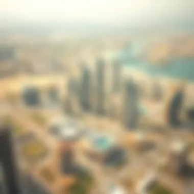 Innovative Architecture of Dubai's Skyline Aerial view of Dubai's skyline with innovative architecture